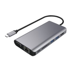 USB-C to HDMI4K+VGA+Ethernet+USB3.0x2+SD+Audio+PD3.0